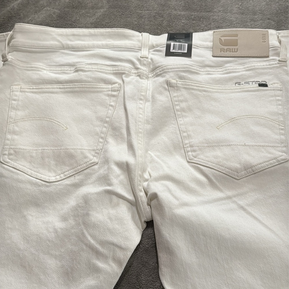 G-Star Men's White Jeans slim fit size (36/32) - Picture 9 of 10